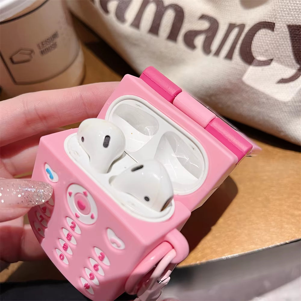 3D Bow Hello Kitty Earphone Cover for Apple Airpods 1 2 3 Generation Airpods Pro Pro2 Wireless Bluetooth Headphone Case Leather